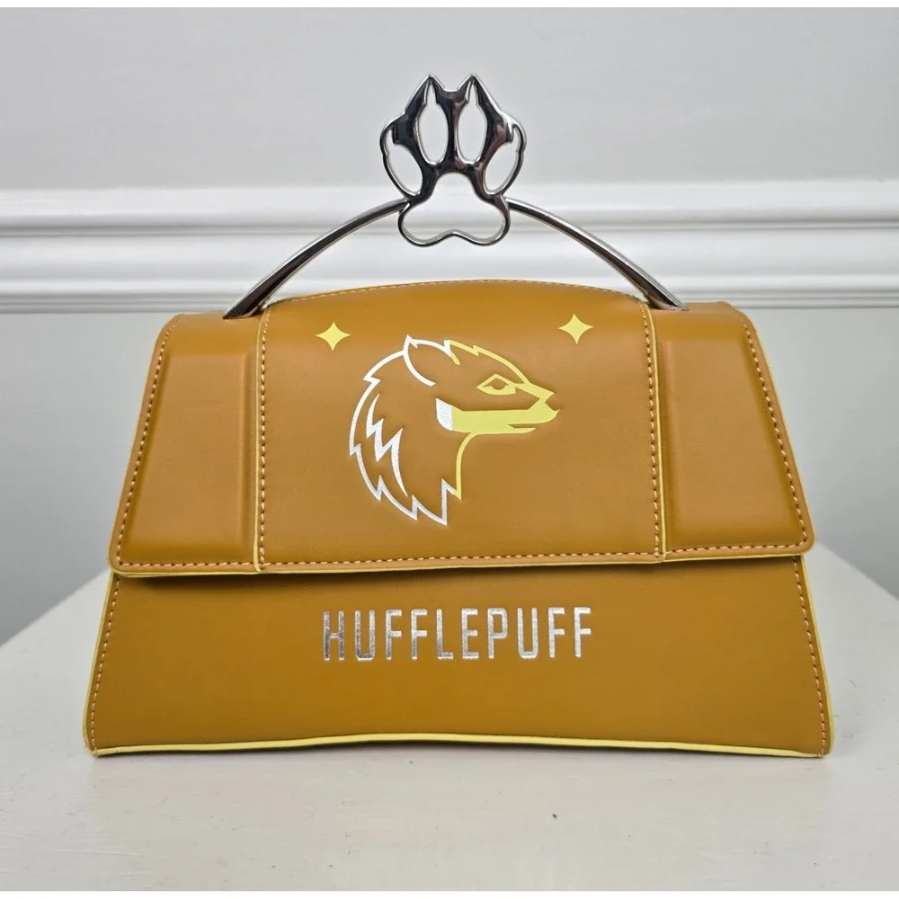 Harry Potter x Fred Segal Hufflepuff Handbag Yellow Faux Leather 9.5